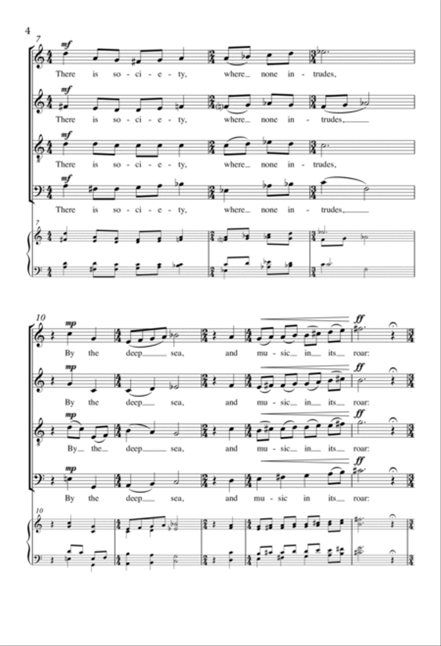 There is a Pleasure in the Pathless Woods 4-Part scores gallery preview page 2