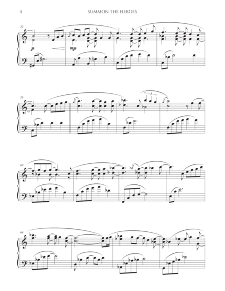 Martin Mayer - Summon the Heroes Piano Solo scores gallery preview page 4
