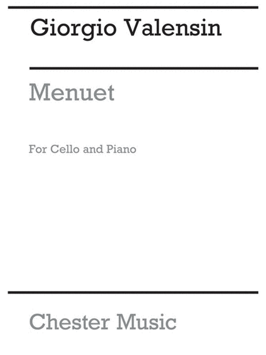 Valensin - Menuet For Cello/Piano (Pod)
