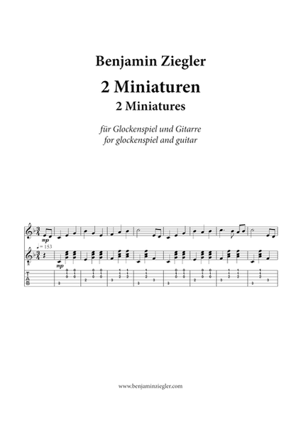 2 Miniatures for Glockenspiel and Guitar image number null