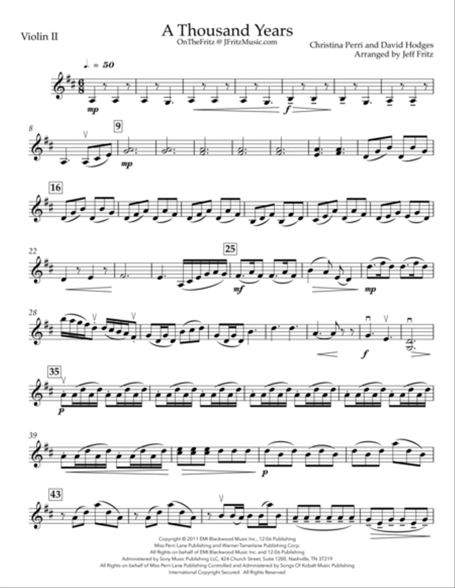 A Thousand Years String Quartet scores gallery preview page 3