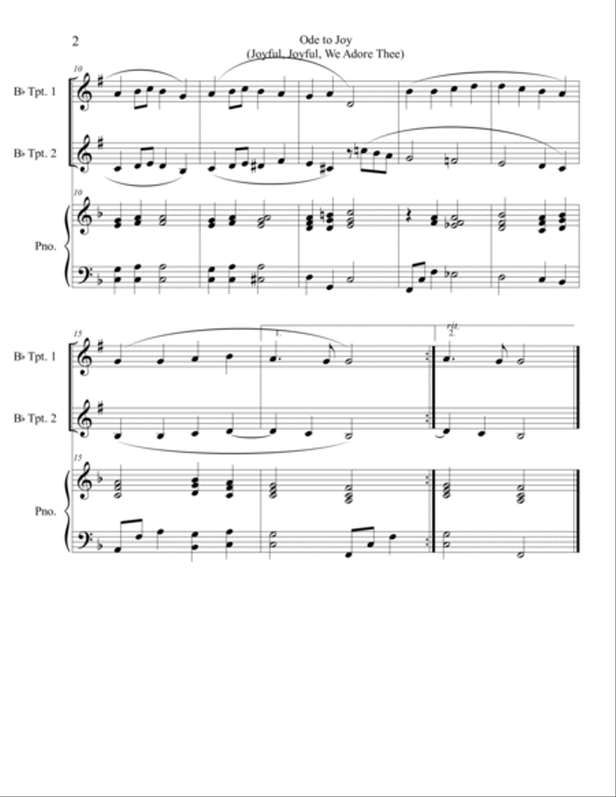10 Easter Duets for 2 Trumpets and Piano - Volume 1 10 Easter Duets for 2 Trumpets and Piano - Volume 1 Trumpet Duet scores gallery preview page 4
