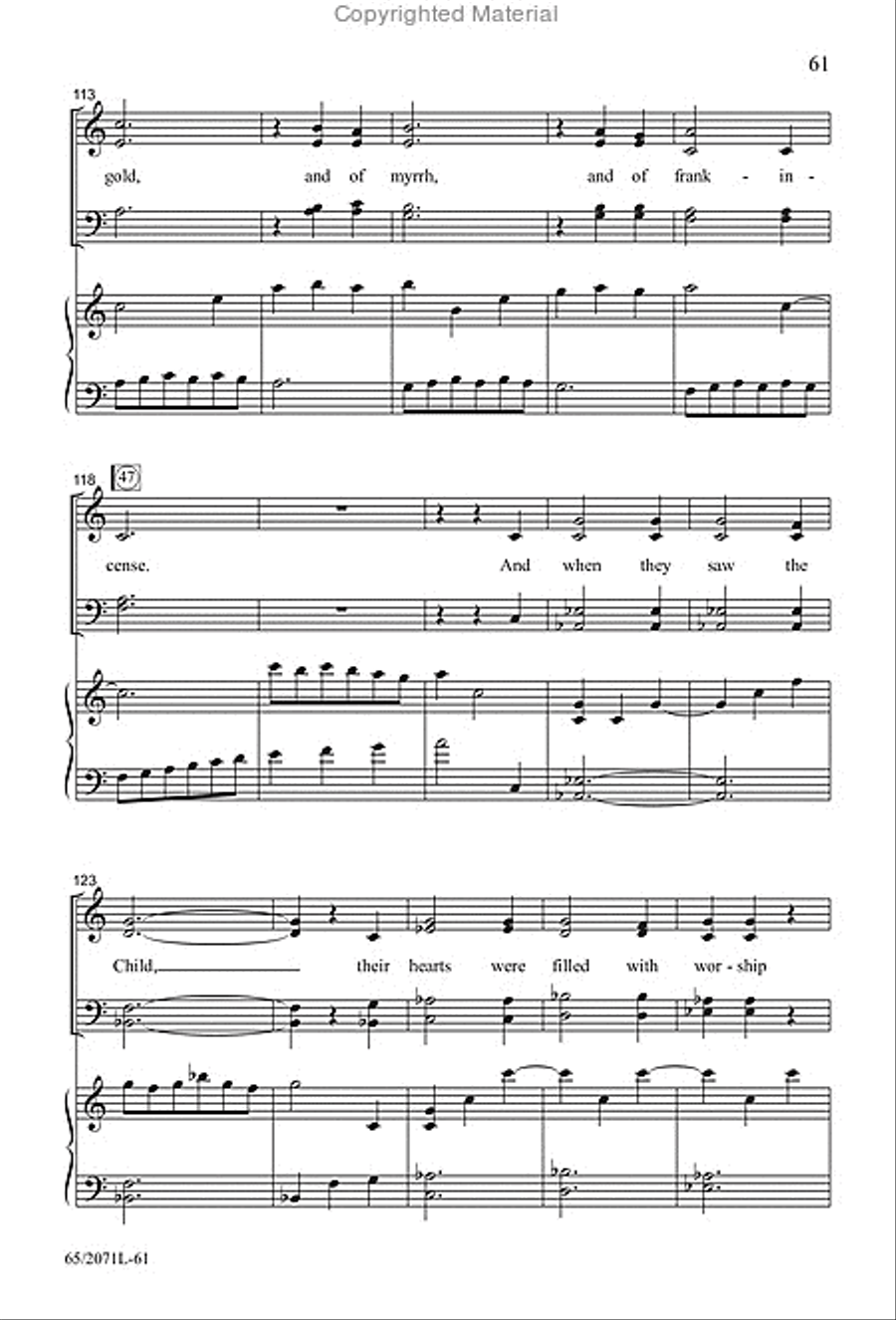 One Silent Night - SATB Score with Performance CD 4-Part scores gallery preview page 22