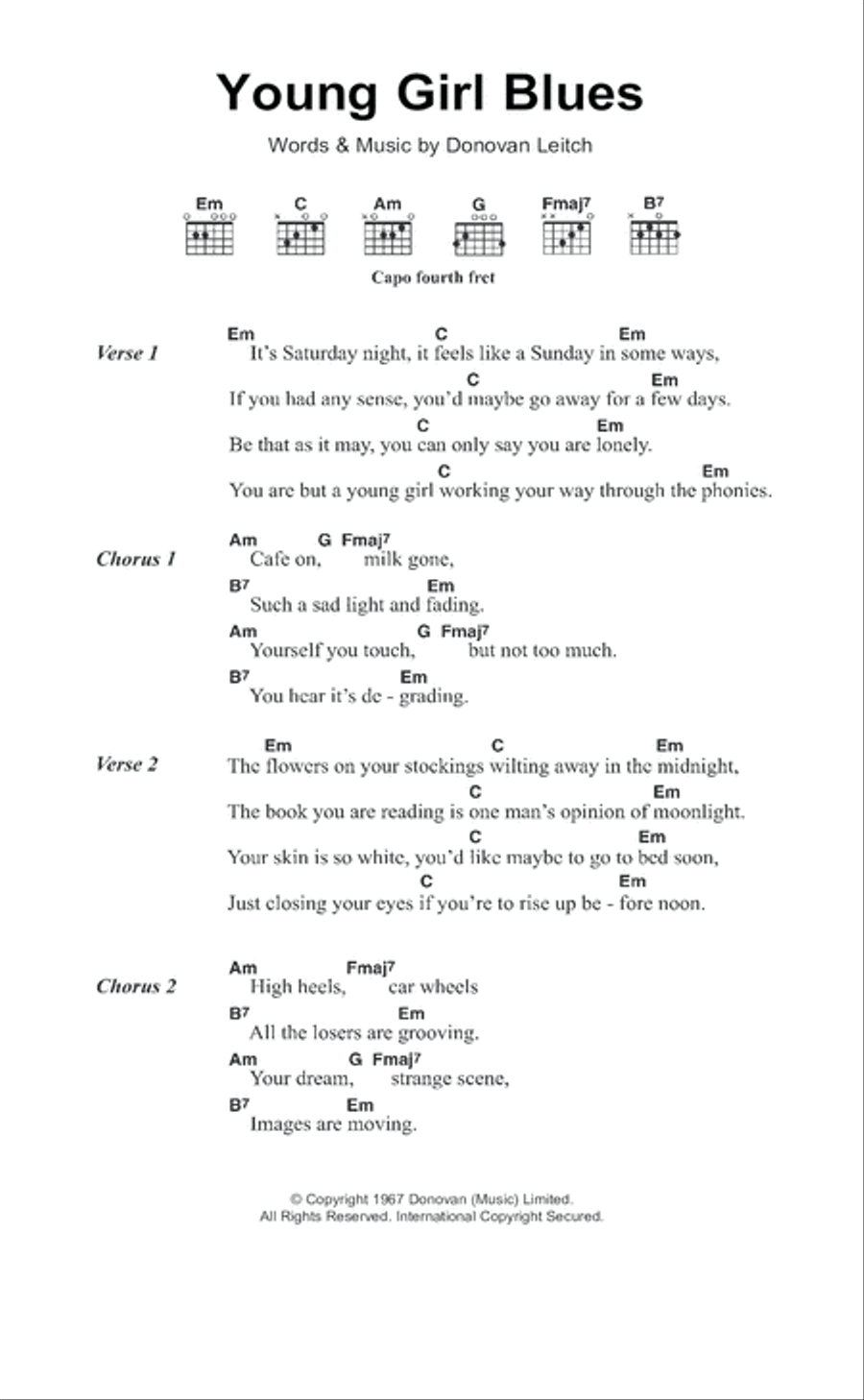 Young Girl Blues Acoustic Guitar scores gallery preview page 1