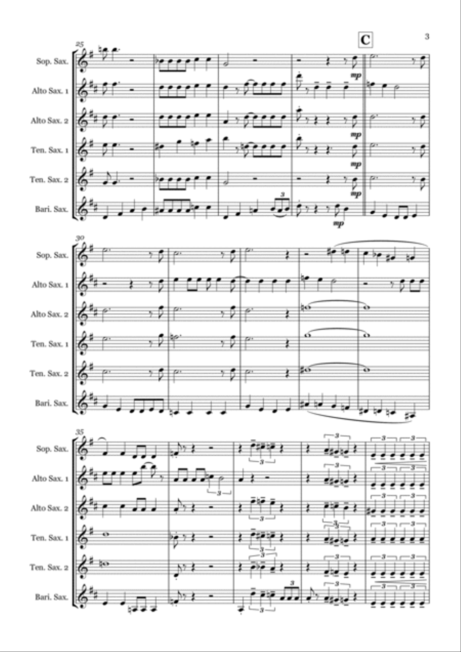Crazy Little Thing Called Love Woodwind Ensemble scores gallery preview page 3