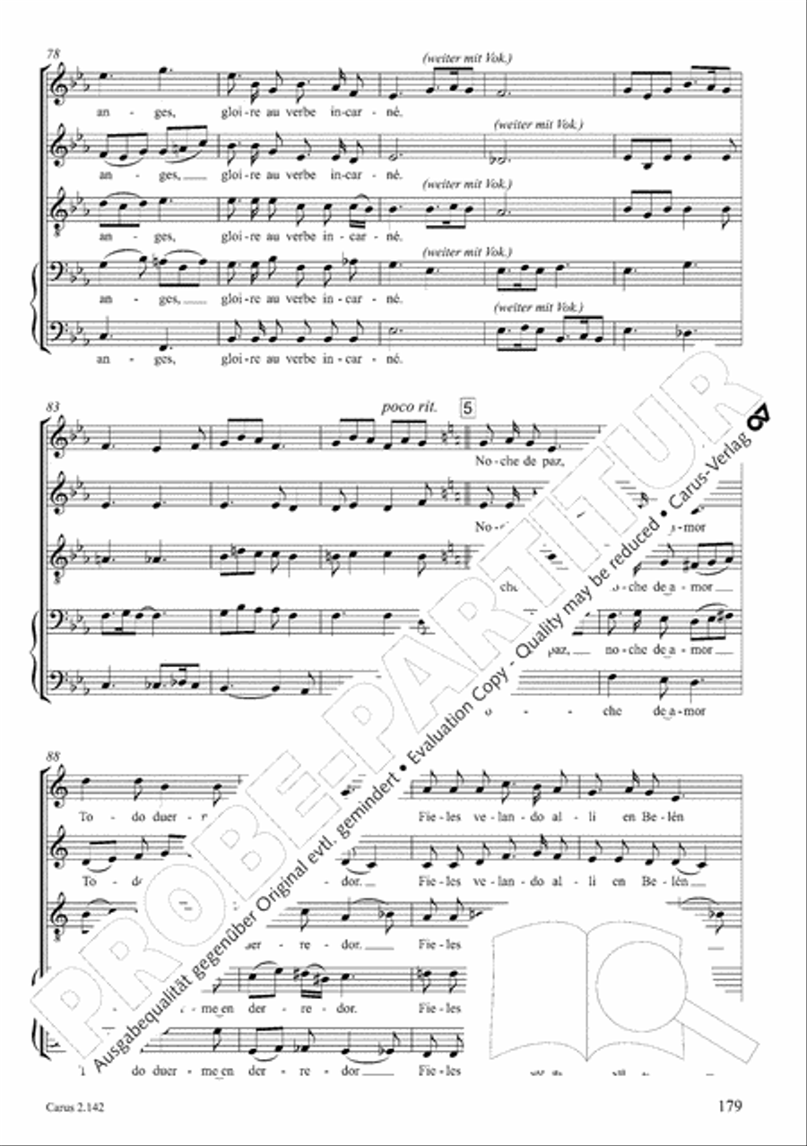 Christmas Carols of the World. Choral collection 4-Part scores gallery preview page 147