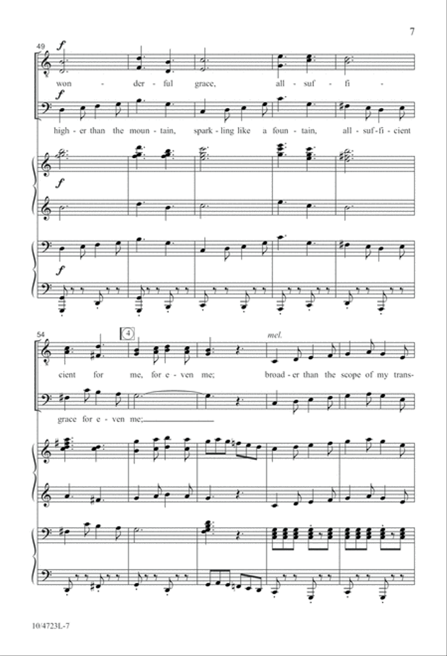 Wonderful Grace of Jesus TTBB scores gallery preview page 7