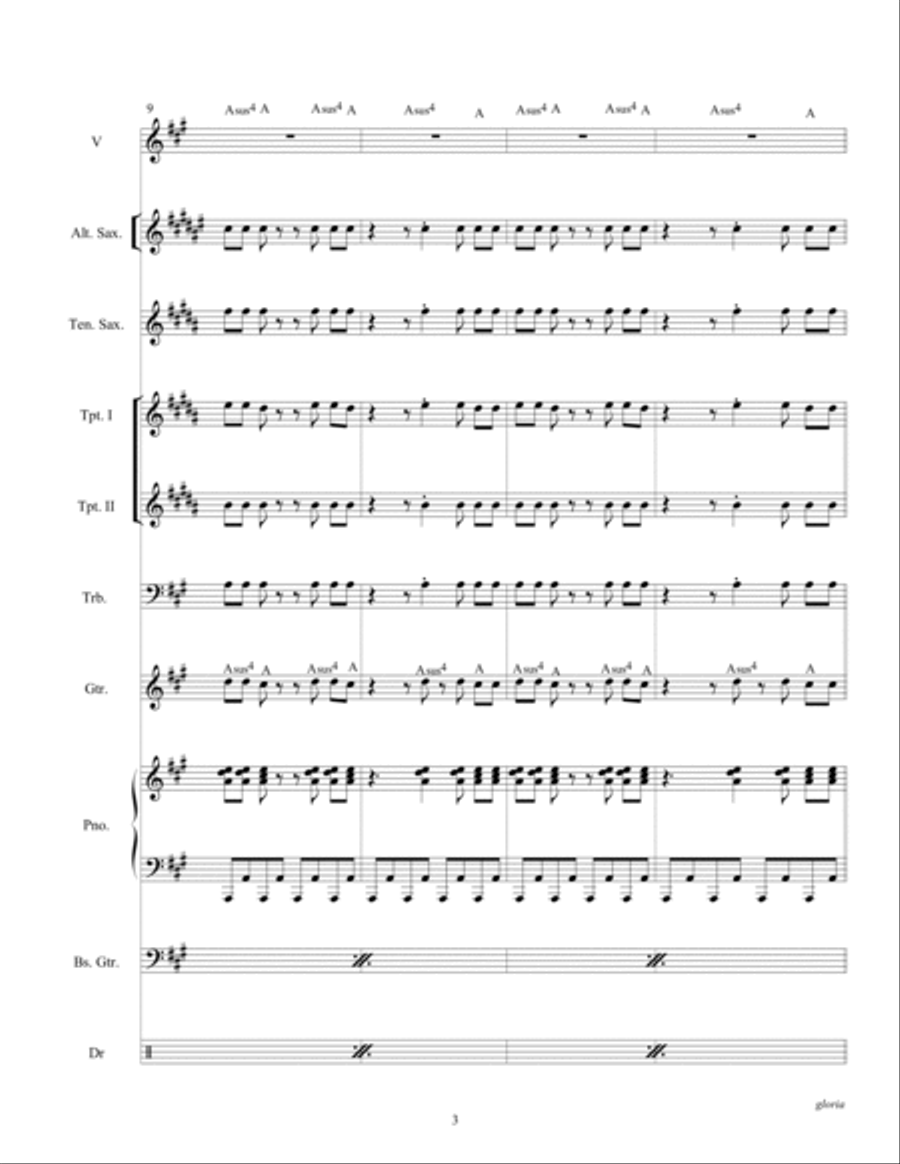 Gloria Large Ensemble scores gallery preview page 5
