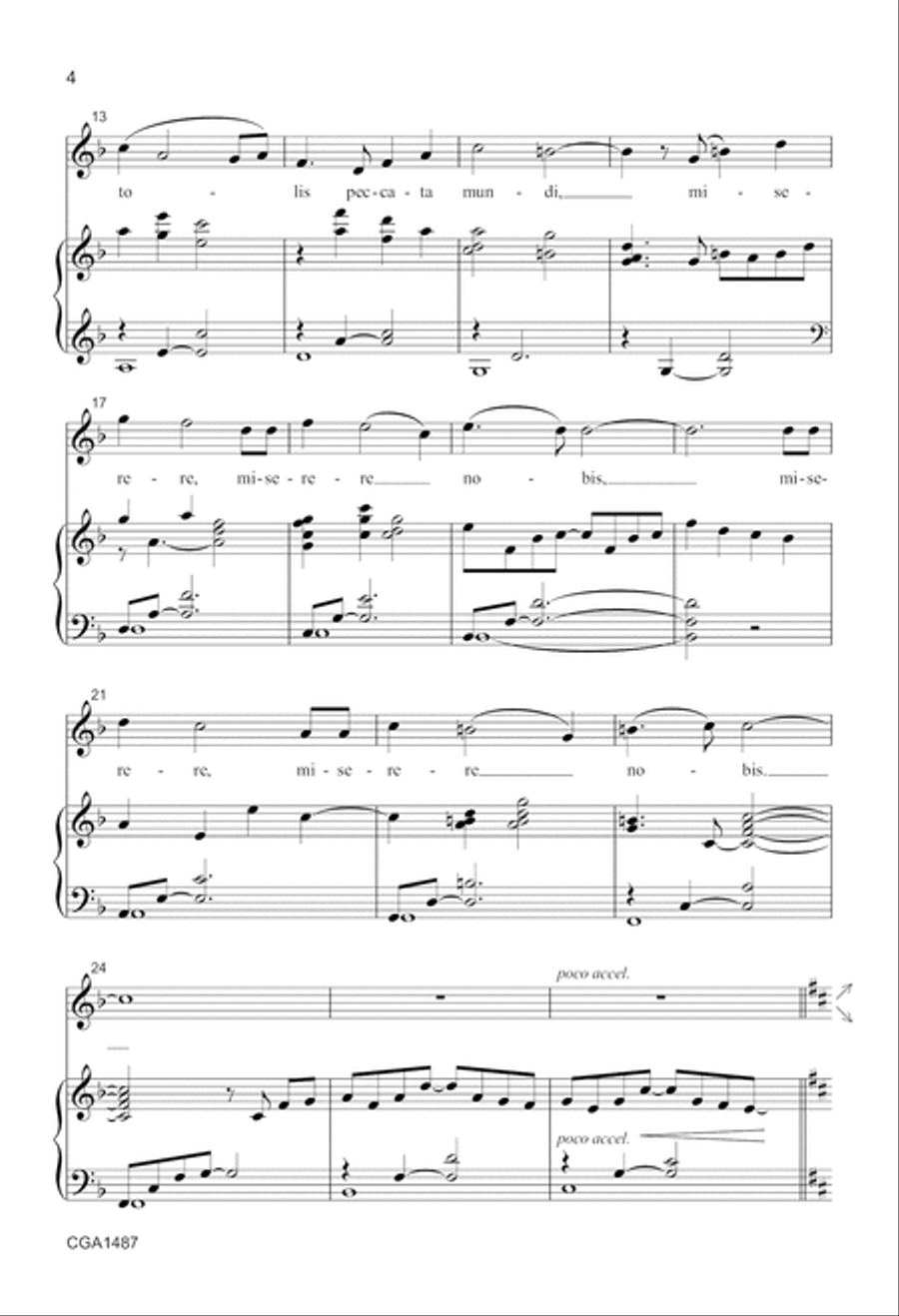 Agnus Dei Agnus Dei 4-Part scores gallery preview page 4