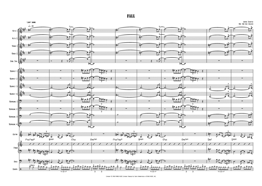 Fall Fall Jazz Ensemble scores gallery preview page 1