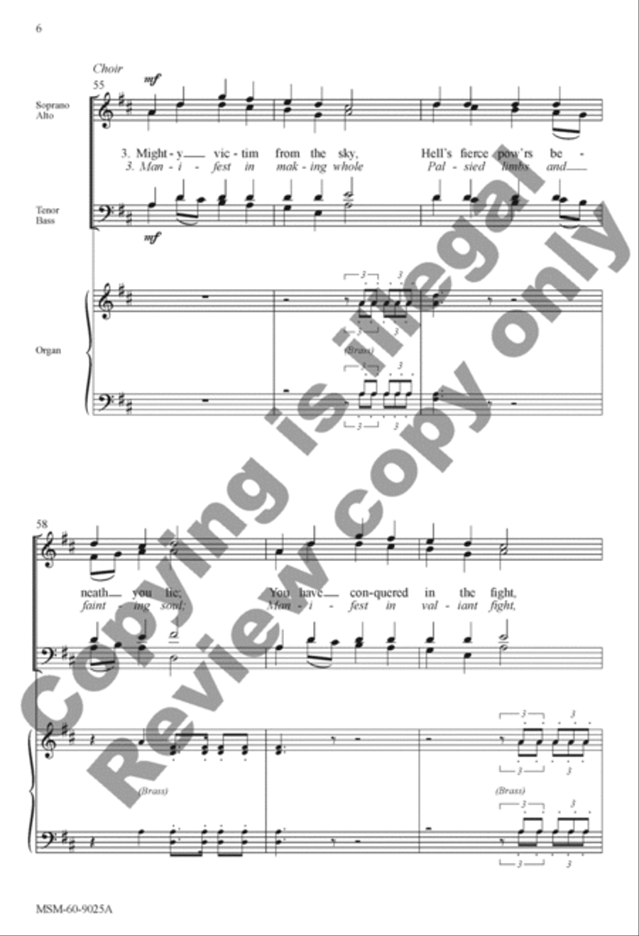 At the Lamb's High Feast We Sing Songs of Thankfulness and Praise 4-Part scores gallery preview page 6