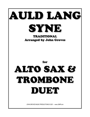 Book cover for Auld Lang Syne - Alto Sax & Trombone Duet