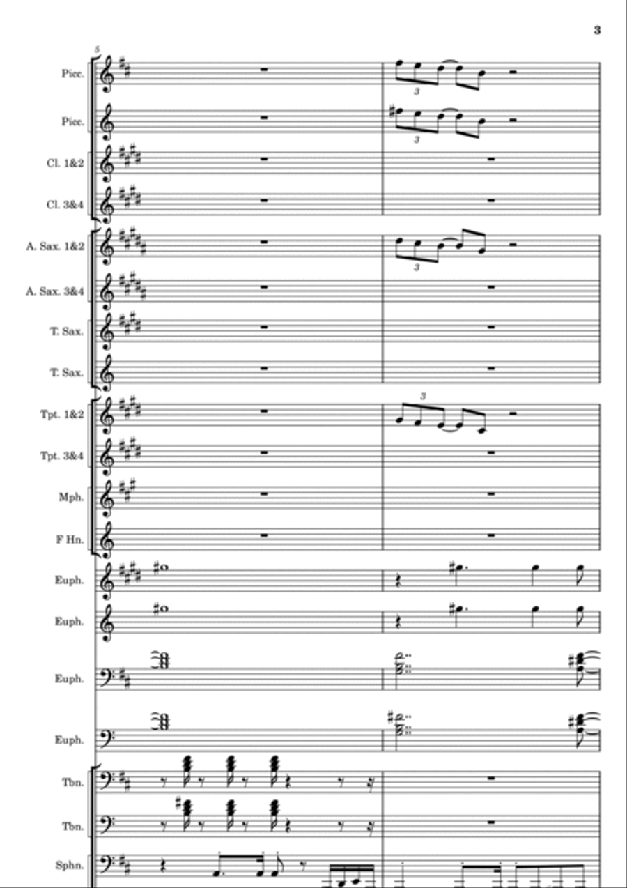 telepatía telepatía Marching Band scores gallery preview page 3