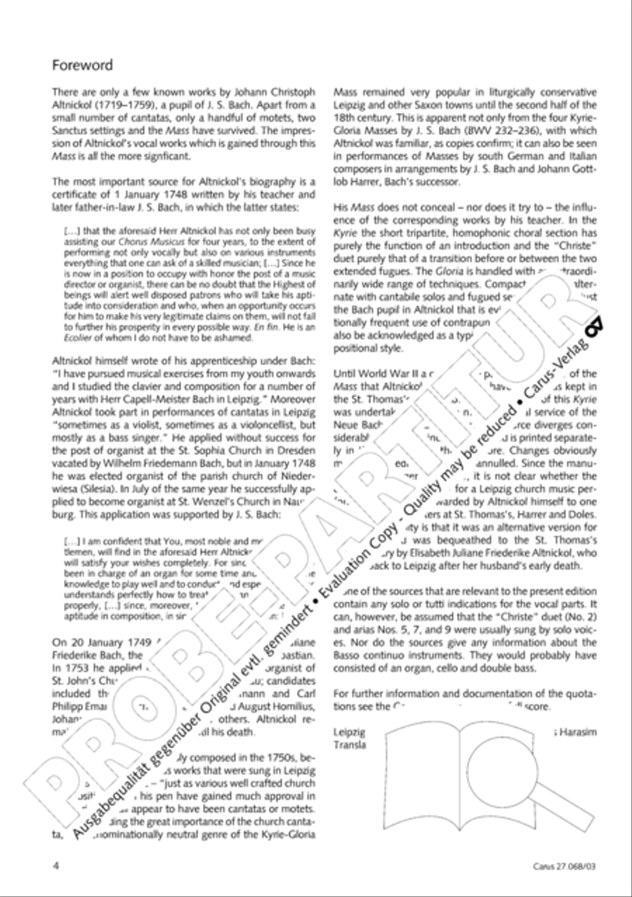 Mass in D minor (Missa in d) 4-Part scores gallery preview page 5