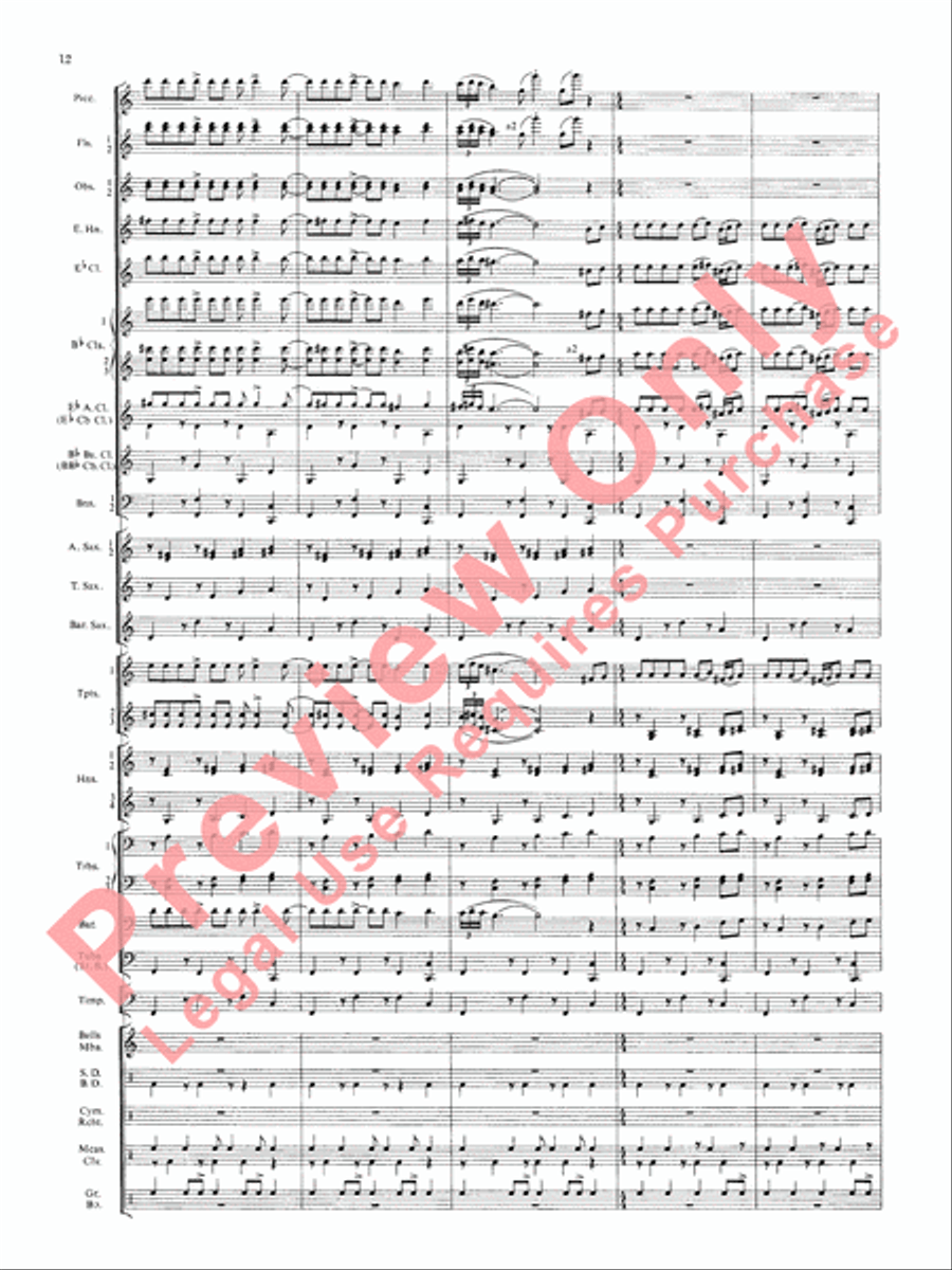 Symphonic Dance No. 3 (Fiesta) Concert Band scores gallery preview page 15