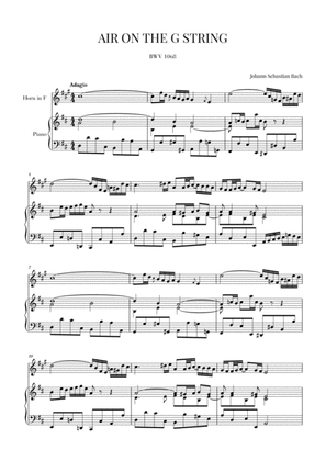 Bach: Air on the G String for French Horn and Piano