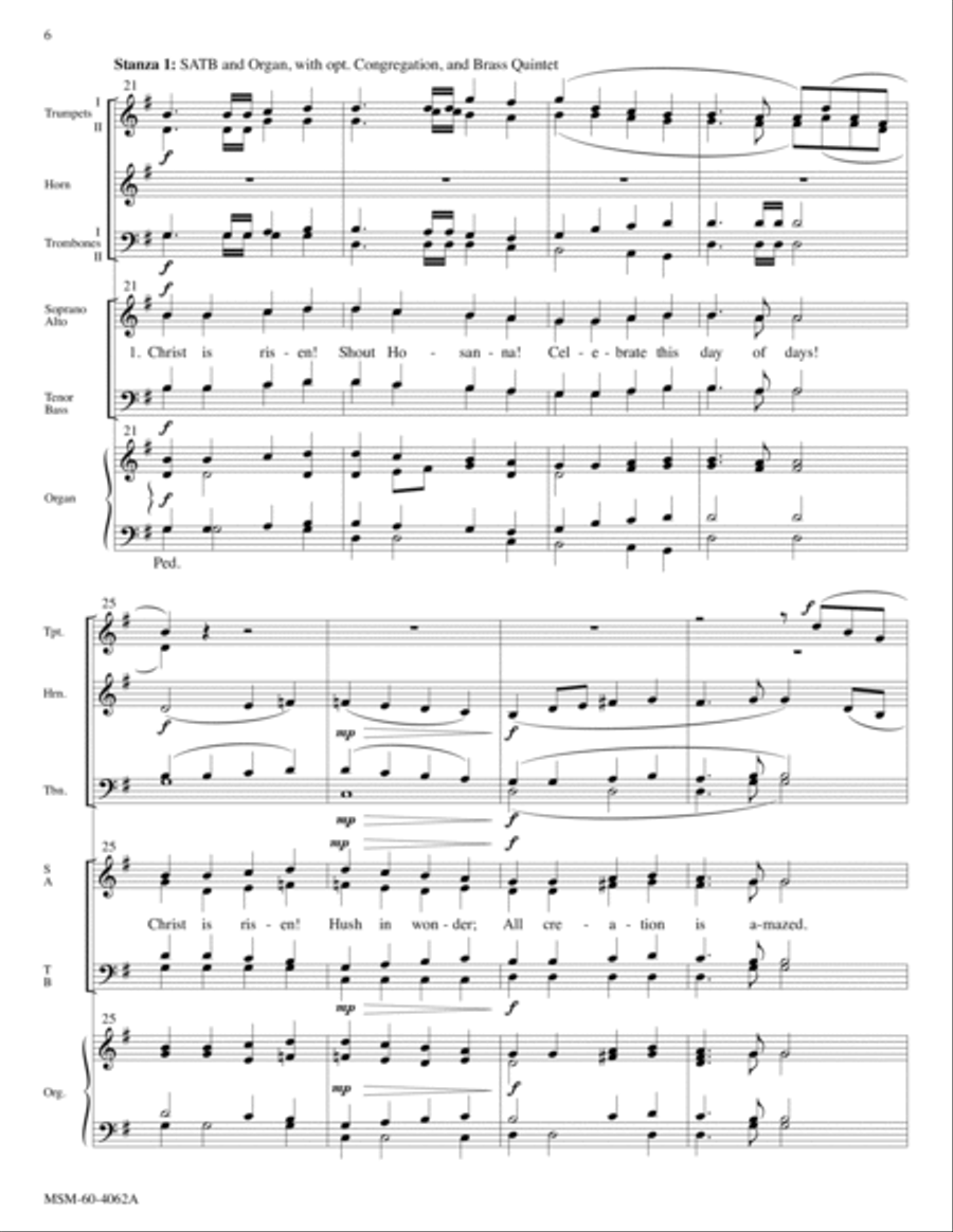Christ Is Risen! Shout Hosanna! (Full Score) Choir scores gallery preview page 5