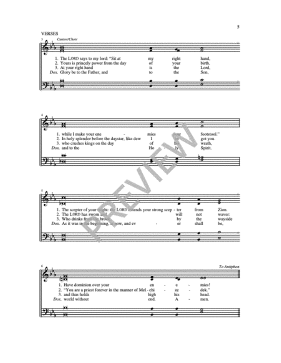 Communion Antiphons for Christmas 4-Part scores gallery preview page 16