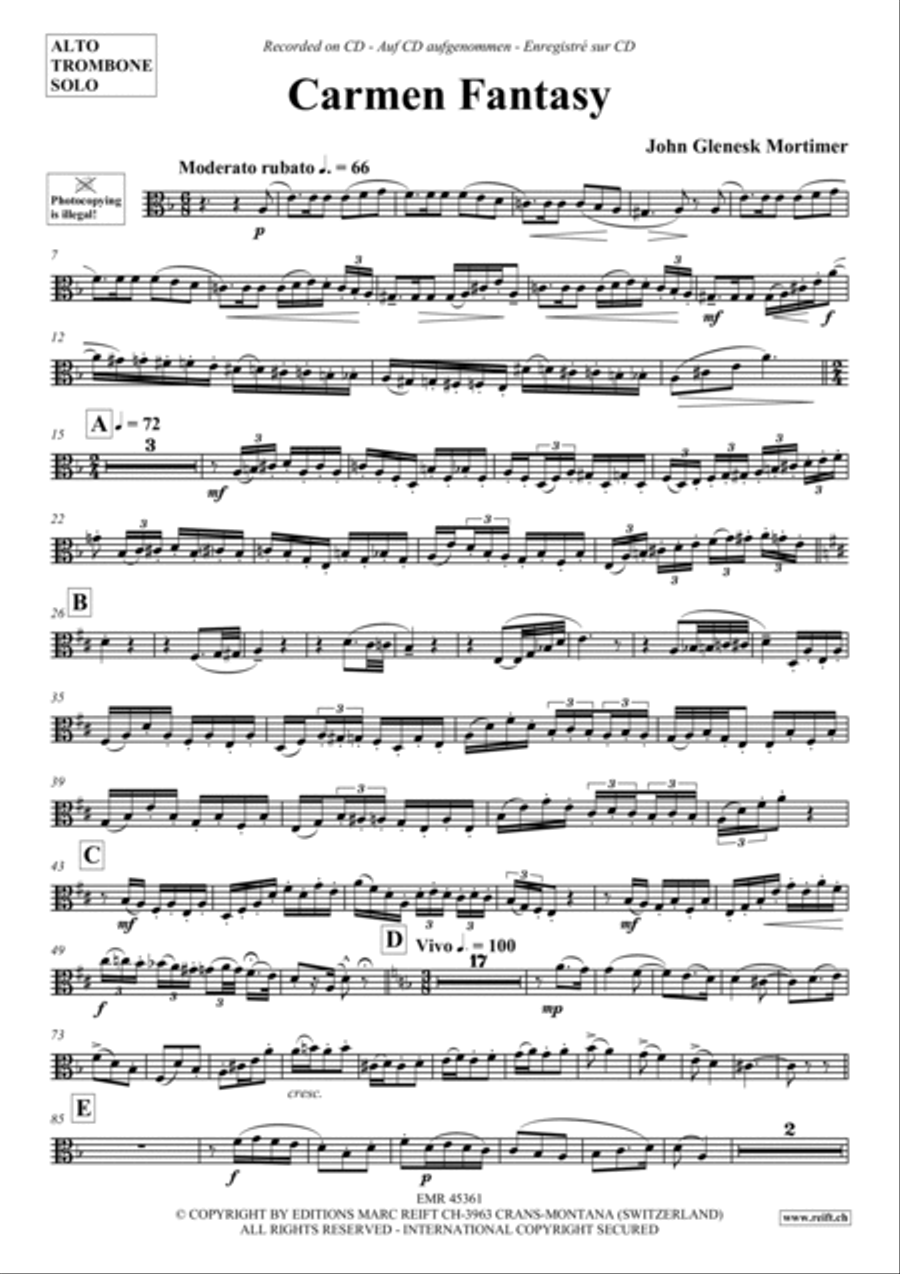 Carmen Fantasy Carmen Fantasy Piano Accompaniment scores gallery preview page 2