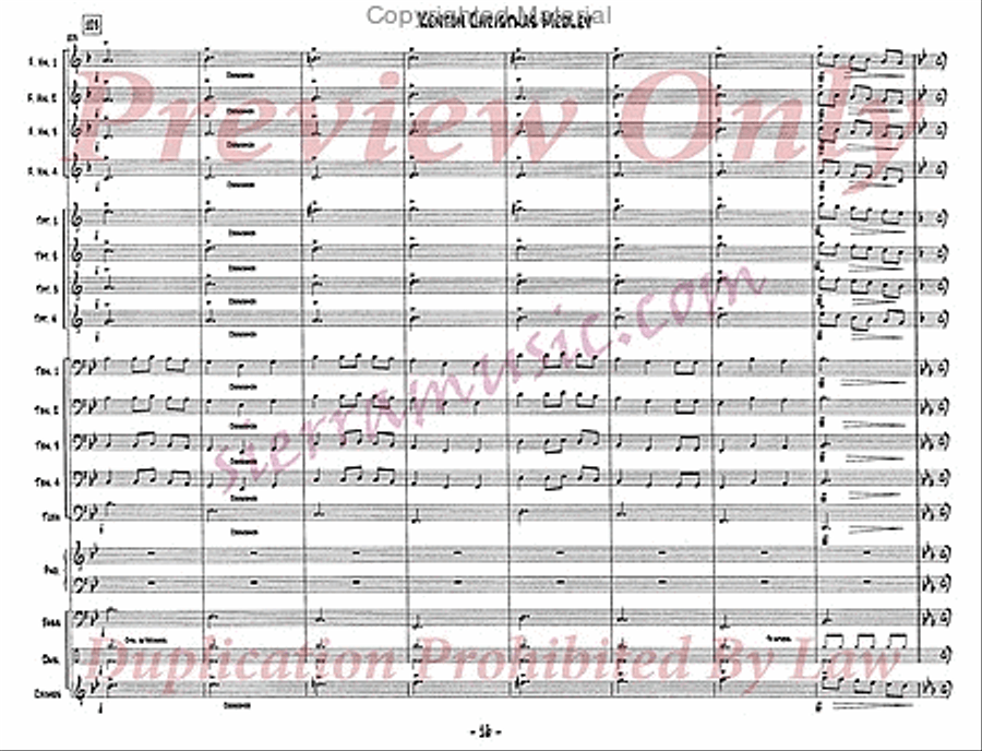Christmas Medley Jazz Ensemble scores gallery preview page 17