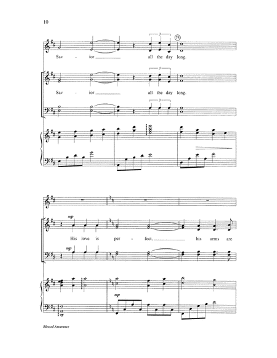 Blessed Assurance Blessed Assurance 4-Part scores gallery preview page 10
