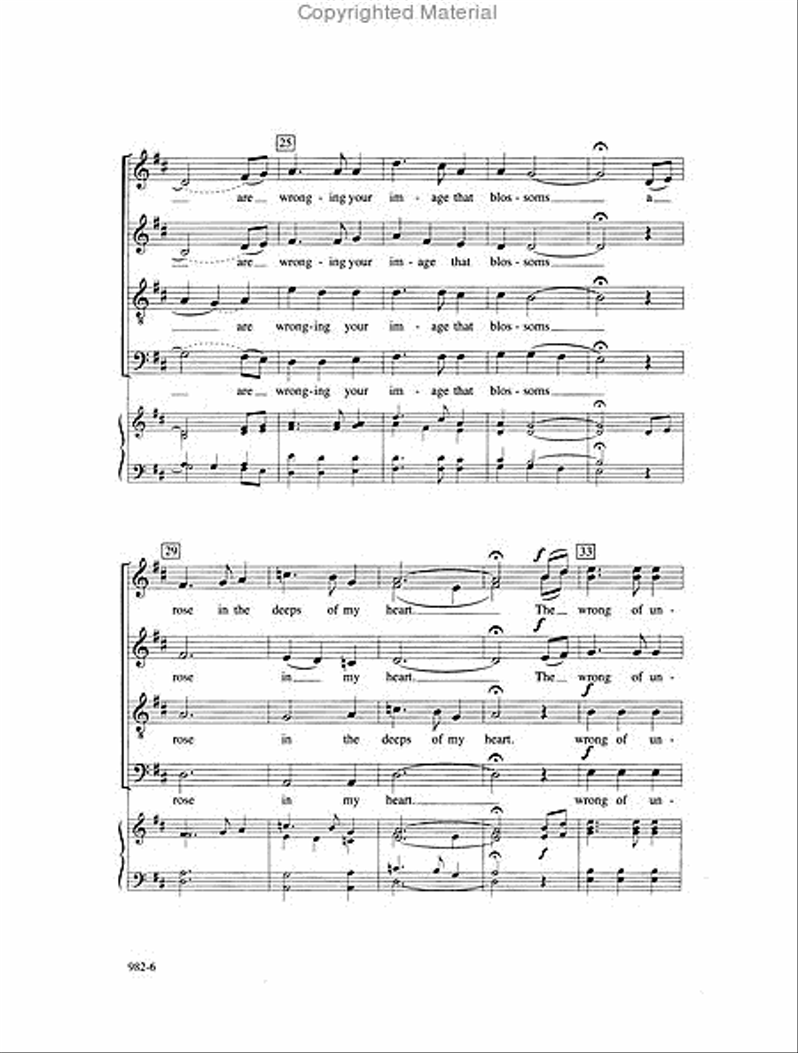 A Rose in the Deeps of My Heart - SATB Octavo 4-Part scores gallery preview page 7