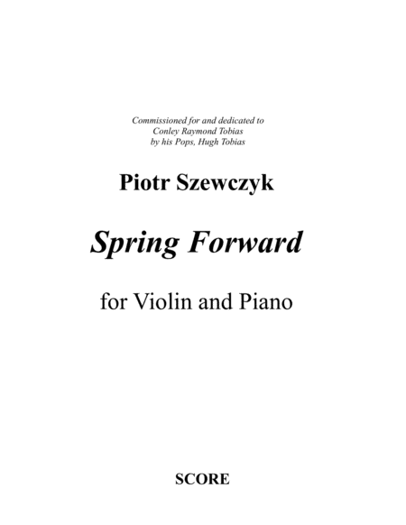 Spring Forward for Violin and Piano