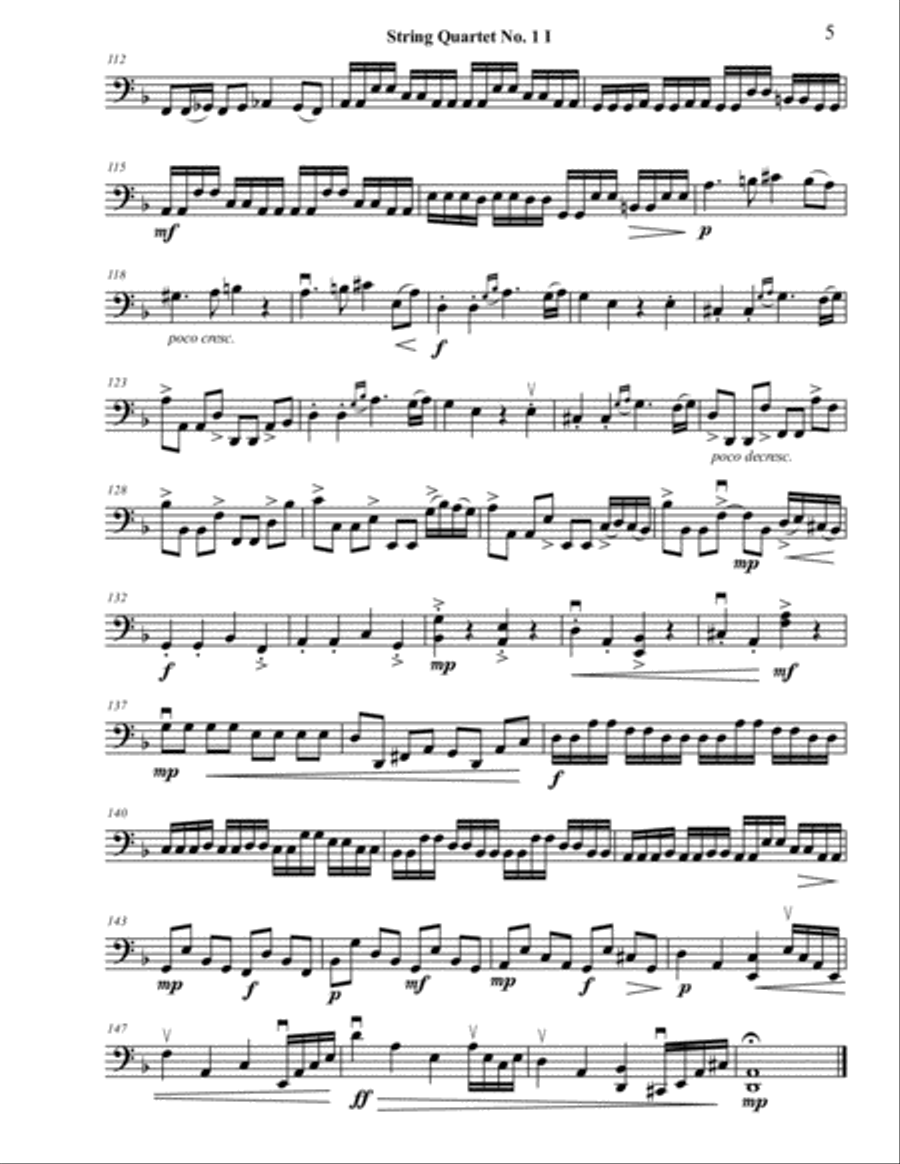 String Quartet 1 in D Minor - Cello String Quartet scores gallery preview page 5