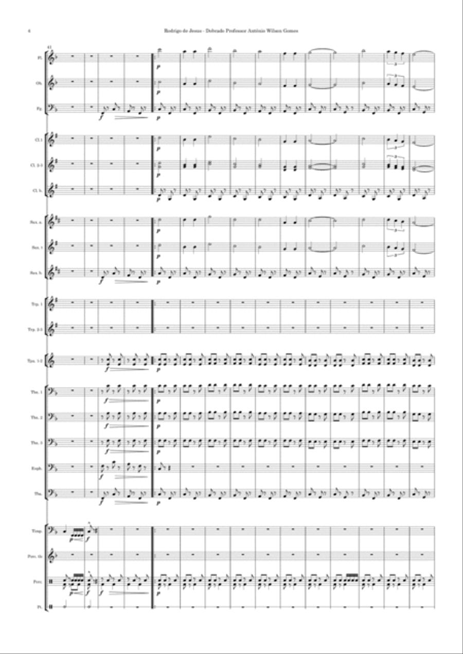 Professor Antônio Wilson Gomes Concert Band scores gallery preview page 5
