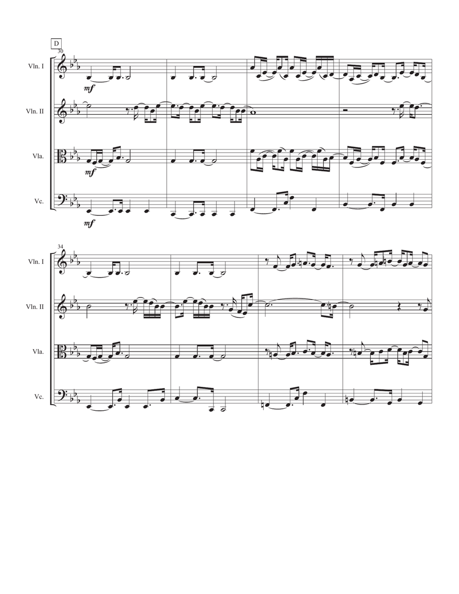 Overjoyed String Quartet scores gallery preview page 5
