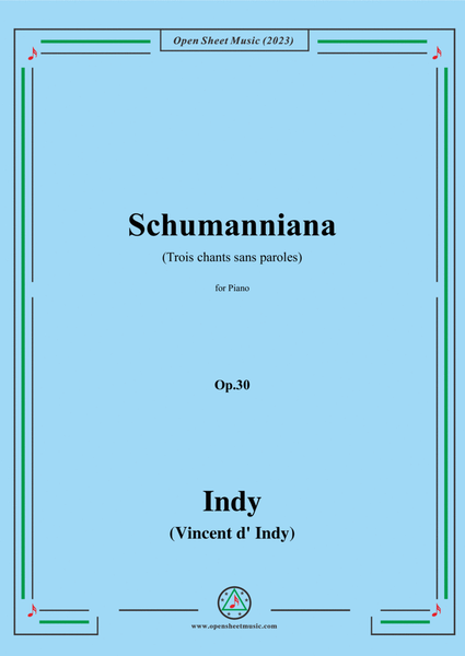 Indy-Schumanniana(Trois chants sans paroles),for Piano image number null