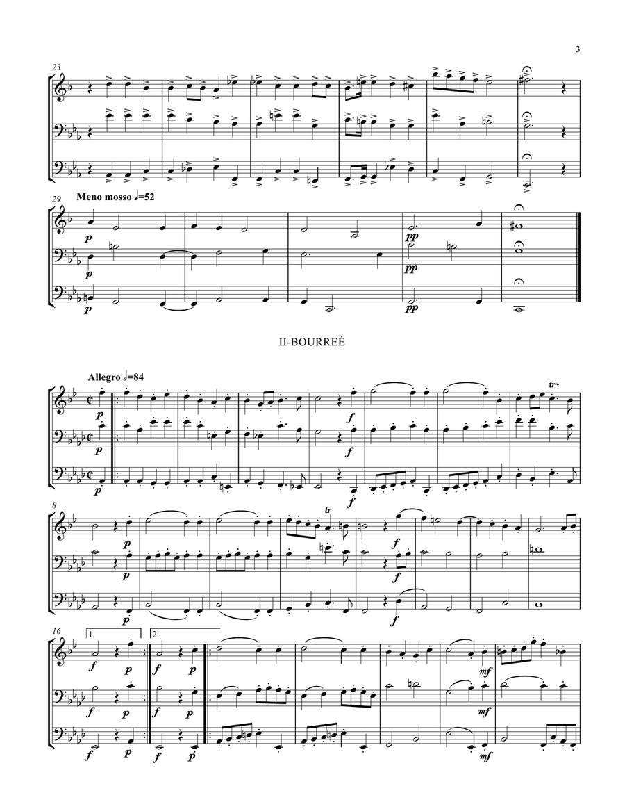 Suite for Trumpet, Trombone and Tuba Brass Ensemble scores gallery preview page 3
