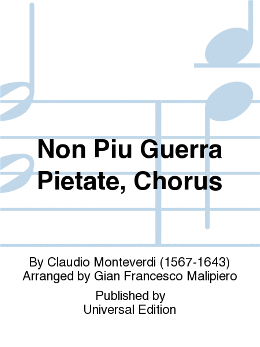Non Piu Guerra Pietate, Chorus Choir scores gallery preview page 1