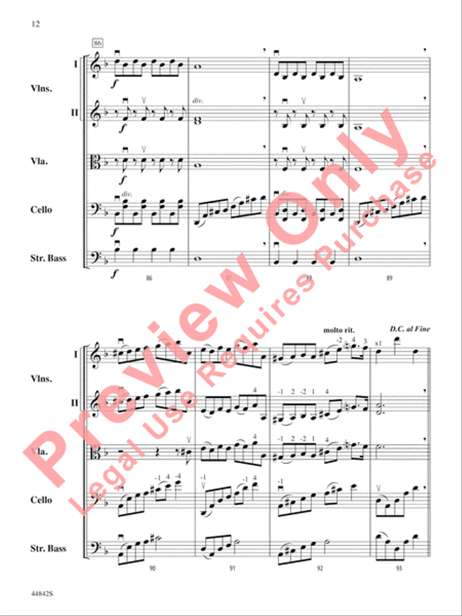 Russian Fantasy Russian Fantasy String Orchestra scores gallery preview page 13