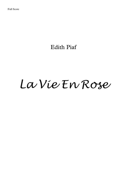 La Vie En Rose - Brass Quintet image number null