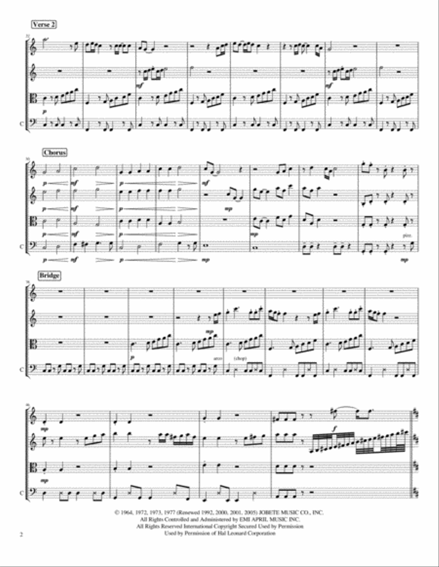 My Girl String Quartet scores gallery preview page 2