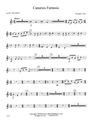 Canarios Fantasia: 3rd B-flat Trumpet