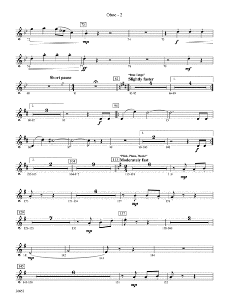 Leroy Anderson Favorites: Oboe Full Orchestra scores gallery preview page 2