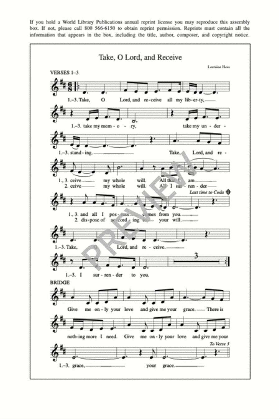 Take, O Lord, and Receive 3-Part scores gallery preview page 3