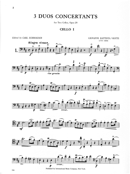 Three Duos Concertante, Opus 29