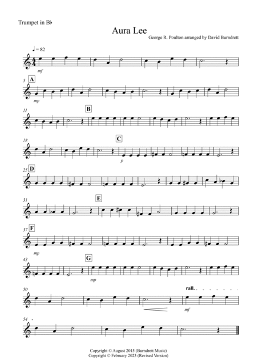 Aura Lee for Brass Trio Brass Trio scores gallery preview page 3