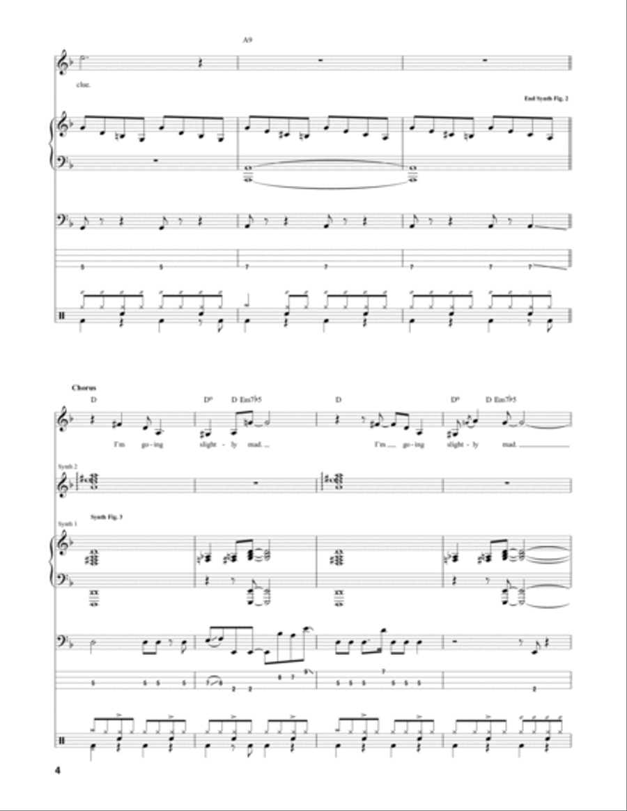 I'm Going Slightly Mad I'm Going Slightly Mad Bass Voice scores gallery preview page 4