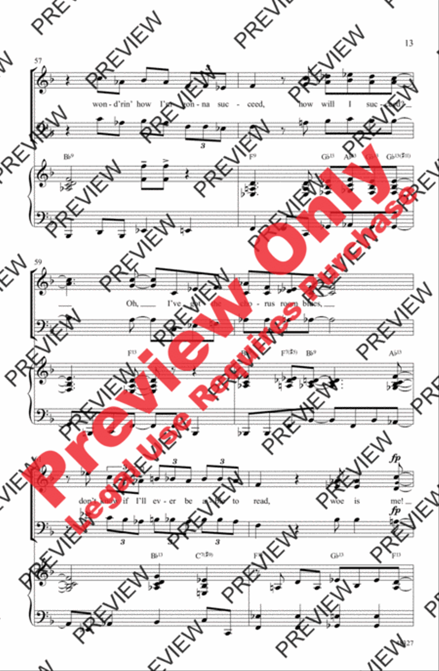 The Chorus Room Blues 3-Part scores gallery preview page 13