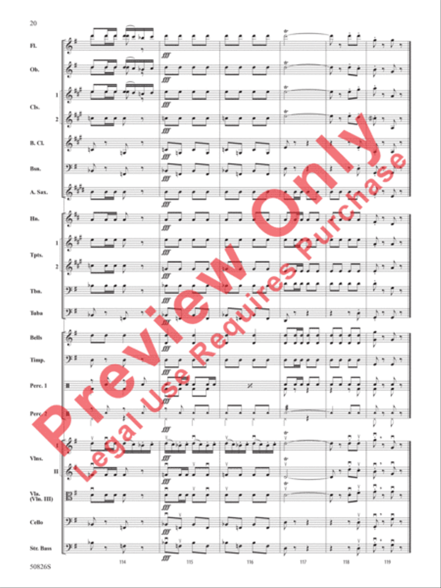 Overture from Carmen Full Orchestra scores gallery preview page 21