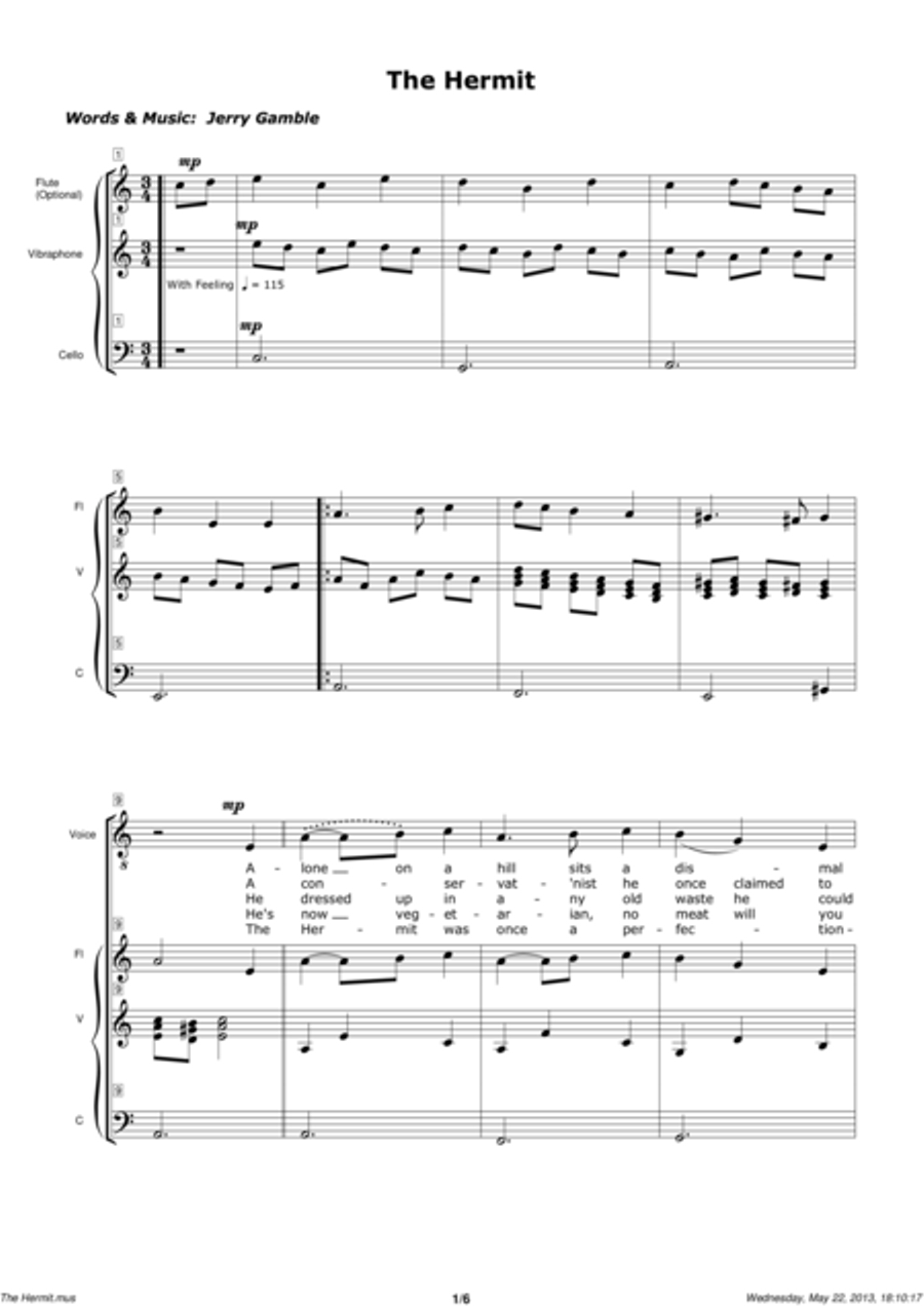 The Hermit Large Ensemble scores gallery preview page 1