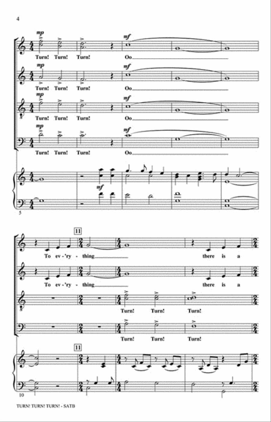 Turn! Turn! Turn! (To Everything There Is a Season) Divisi scores gallery preview page 3