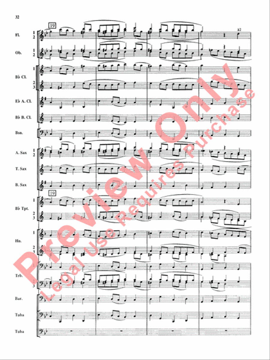 Royal Fireworks Music Concert Band scores gallery preview page 33