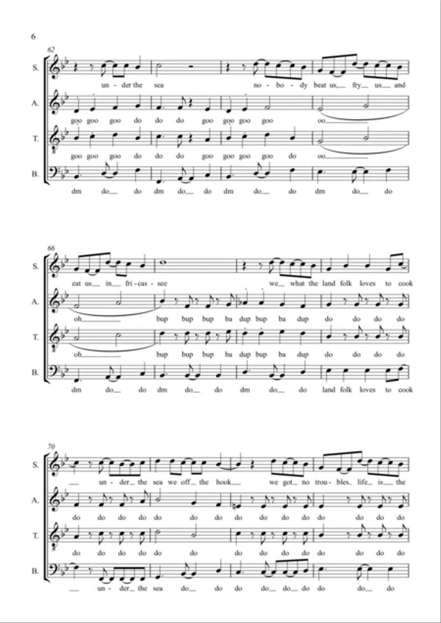 Under The Sea Under The Sea 4-Part scores gallery preview page 6