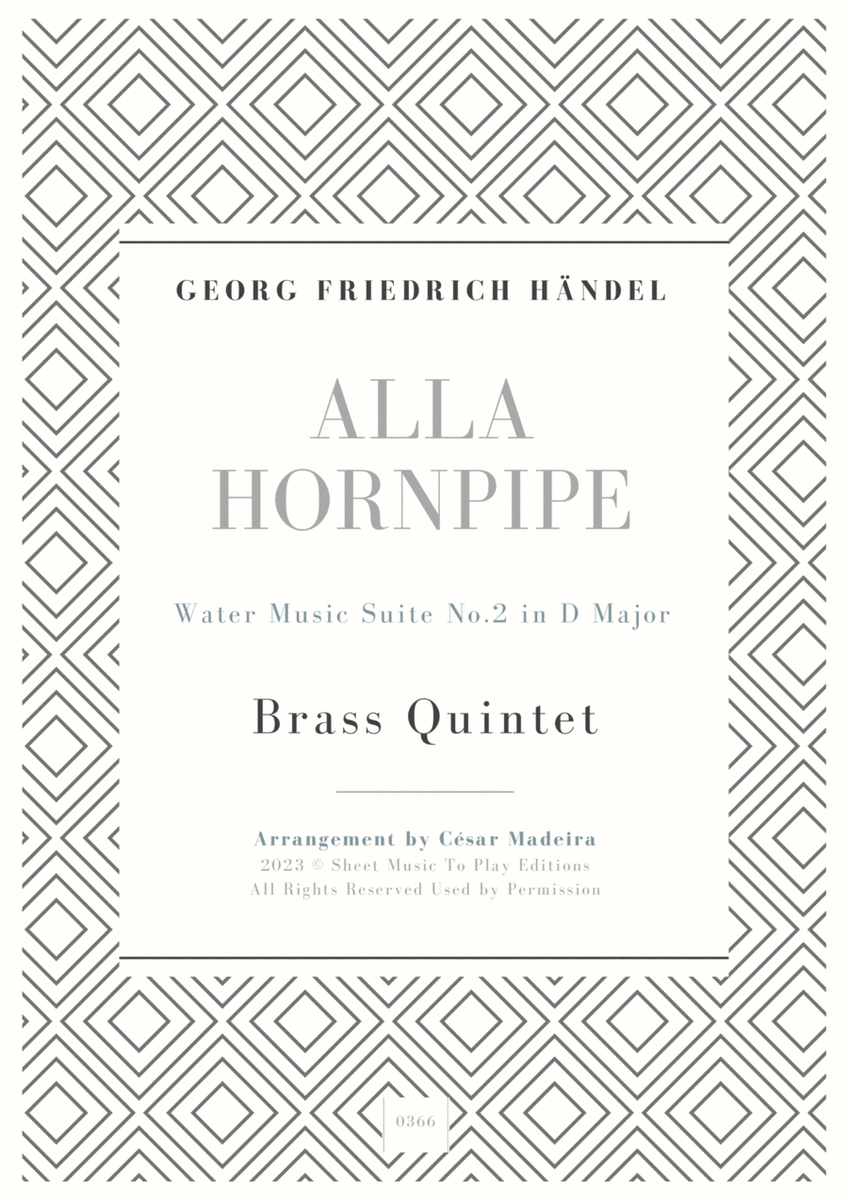 Alla Hornpipe by Handel - Brass Quintet (Full Score and Parts) image number null