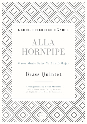 Book cover for Alla Hornpipe by Handel - Brass Quintet (Full Score and Parts)